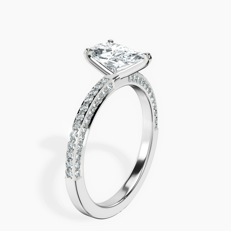 Platinum Grace Micro pavé Eternity Lab Diamond Ring standing product image one