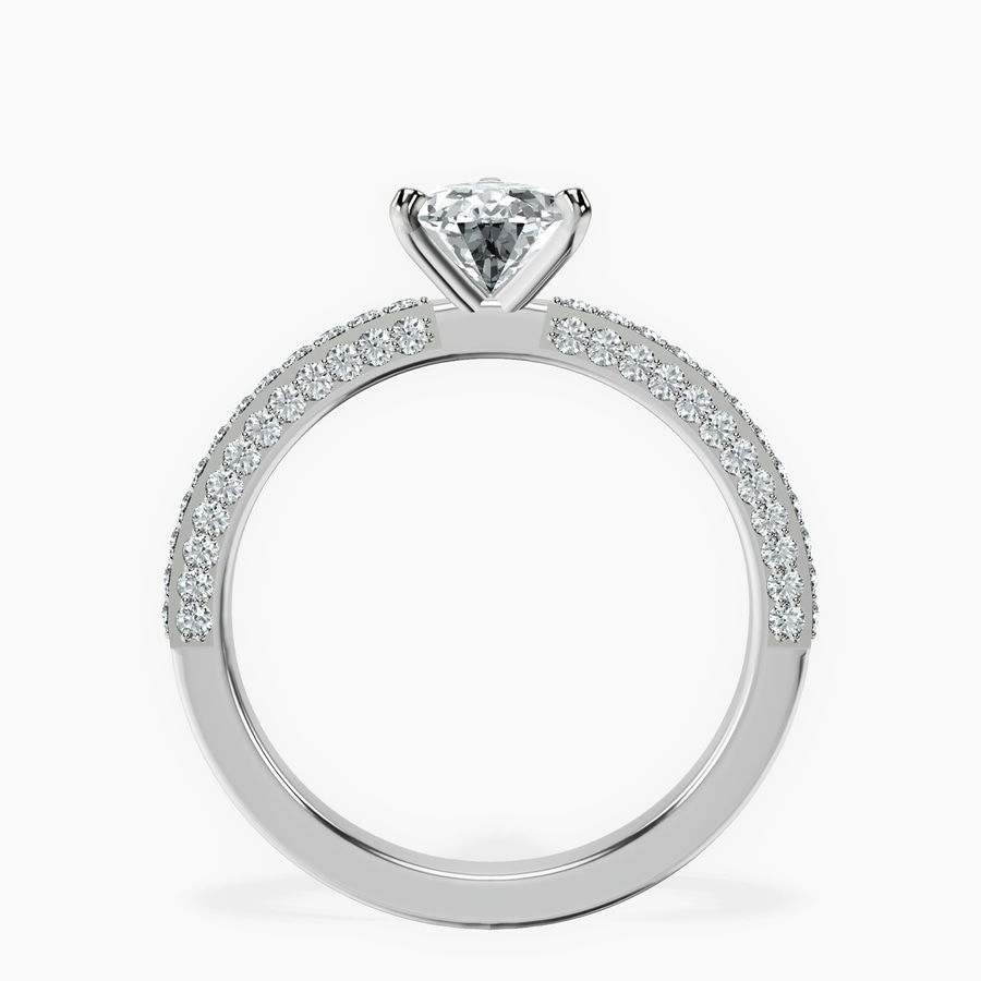 Platinum Grace Micro pavé Eternity Lab Diamond Ring side right image one