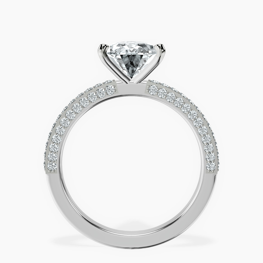 Platinum Grace Micro pavé Eternity Lab Diamond Ring side right image one