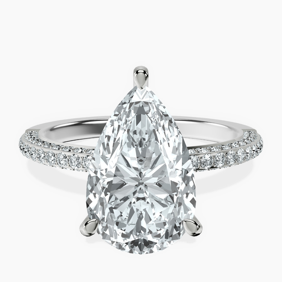 Platinum Grace Micro pavé Eternity Lab Diamond Ring front image
