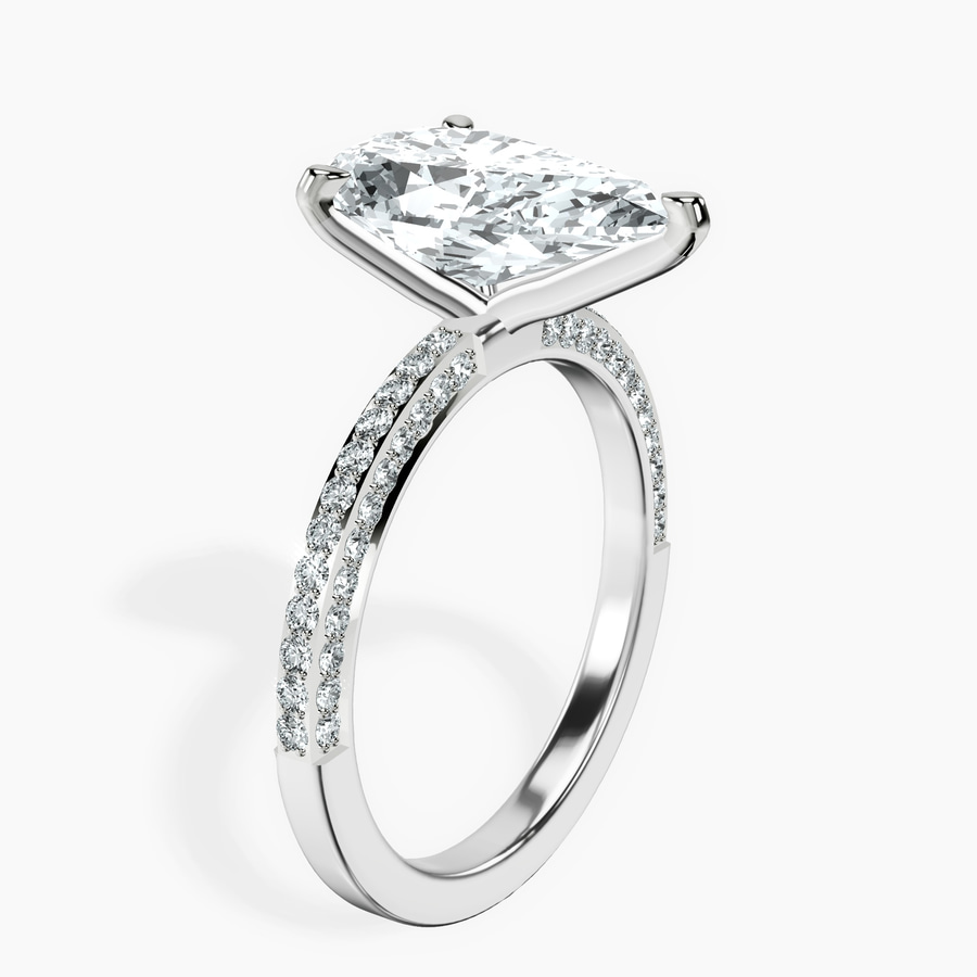 Platinum Grace Micro pavé Eternity Lab Diamond Ring standing product image one