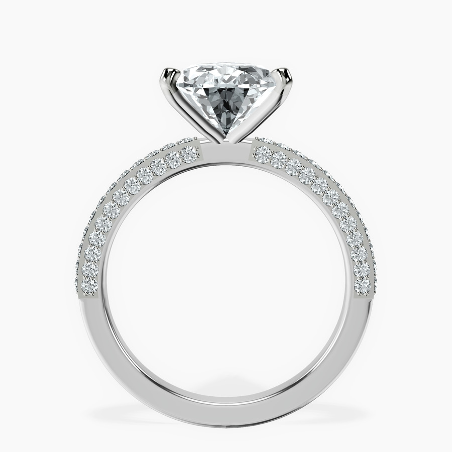 Platinum Grace Micro pavé Eternity Lab Diamond Ring side right image one