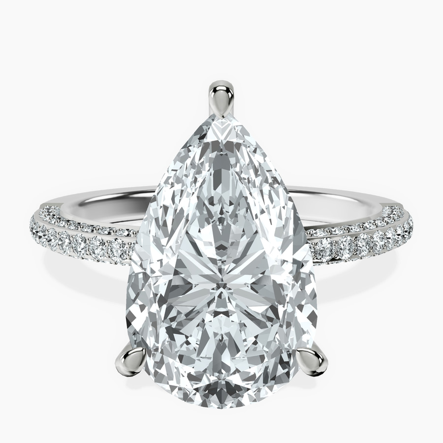 Platinum Grace Micro pavé Eternity Lab Diamond Ring front image