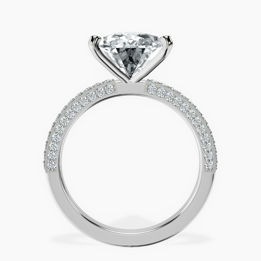 Platinum Grace Micro pavé Eternity Lab Diamond Ring side right image one