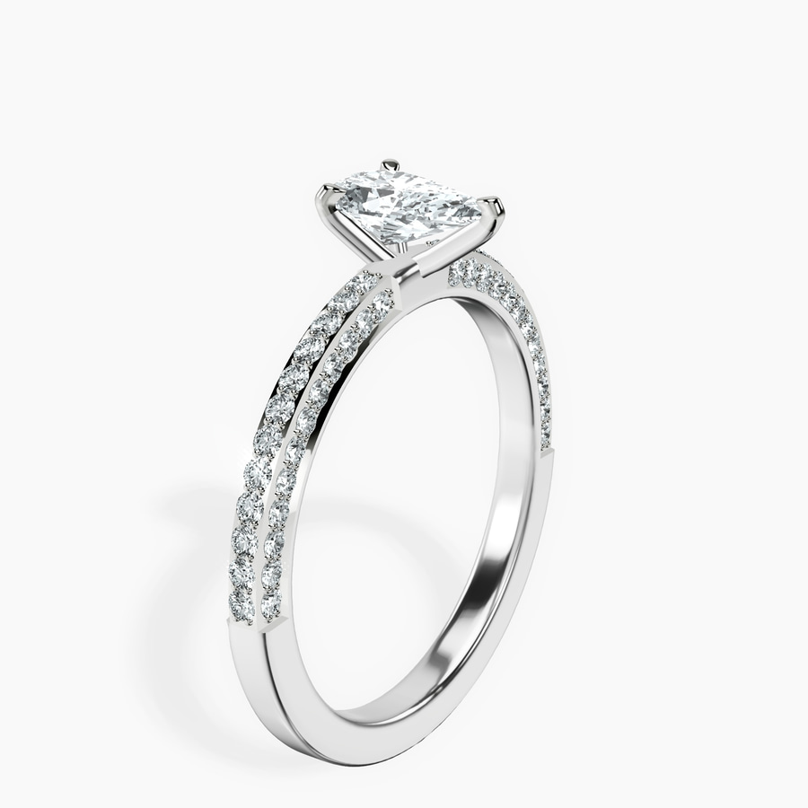 10kt White Gold Grace Micro pavé Eternity Lab Diamond Ring standing product image one
