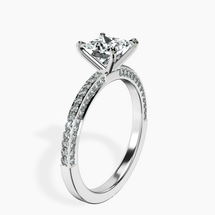 10kt White Gold Grace Micro pavé Eternity Lab Diamond Ring standing product image one
