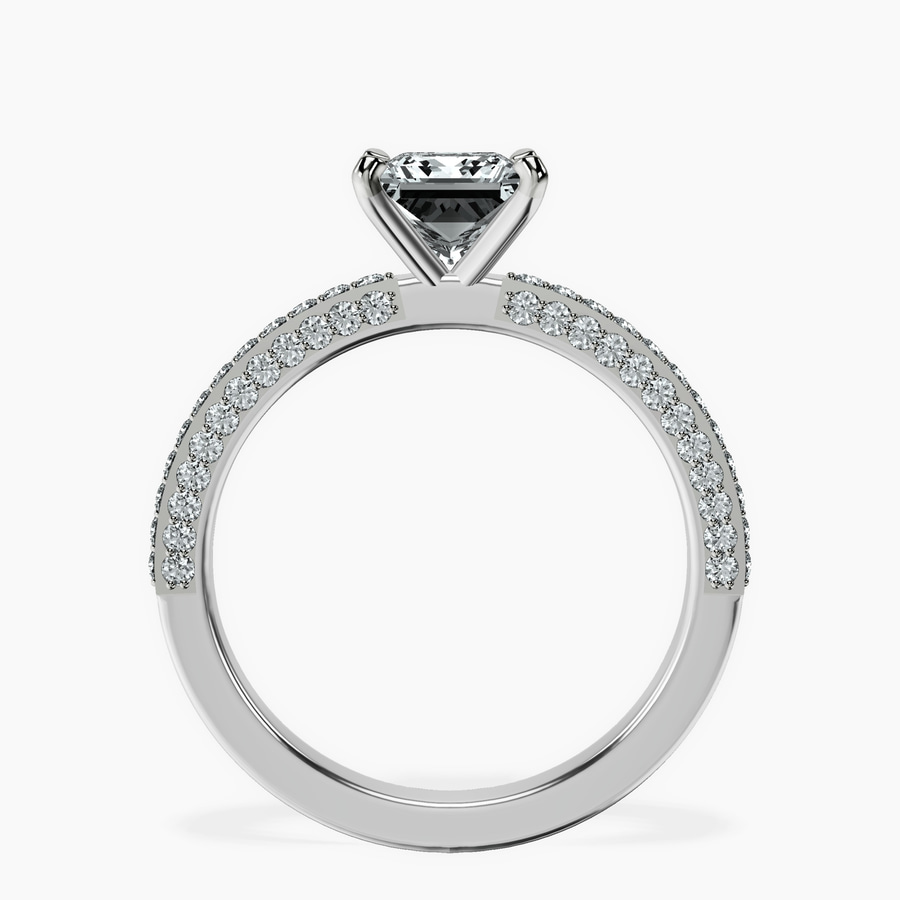 10kt White Gold Grace Micro pavé Eternity Lab Diamond Ring side right image one