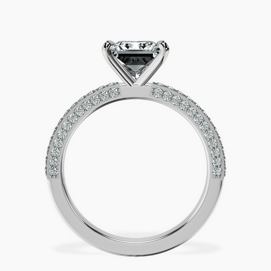 Platinum Grace Micro pavé Eternity Lab Diamond Ring side right image one