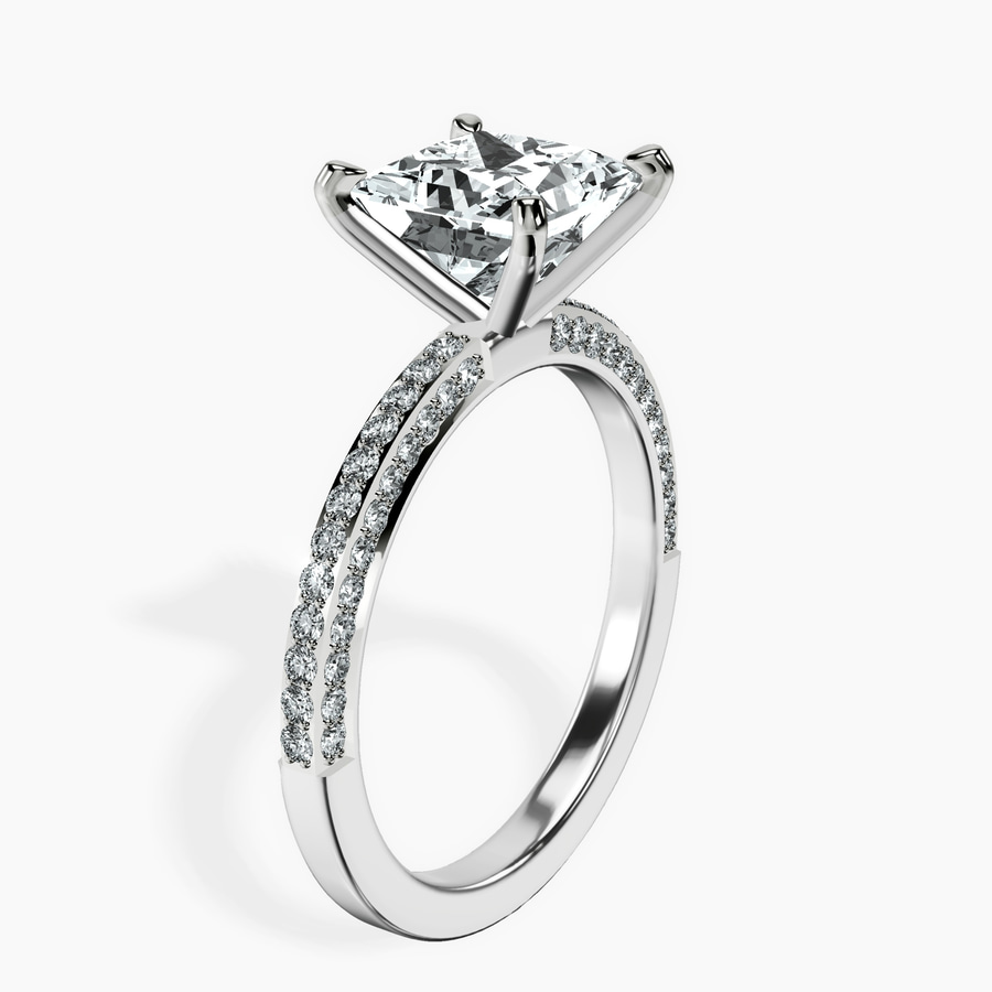10kt White Gold Grace Micro pavé Eternity Lab Diamond Ring standing product image one