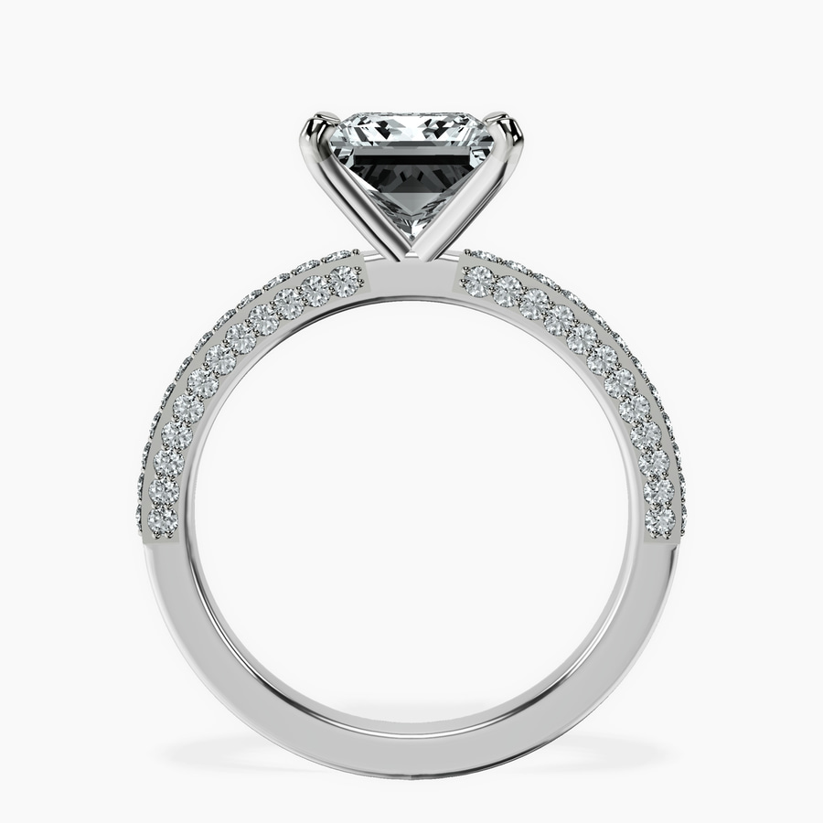 10kt White Gold Grace Micro pavé Eternity Lab Diamond Ring side right image one