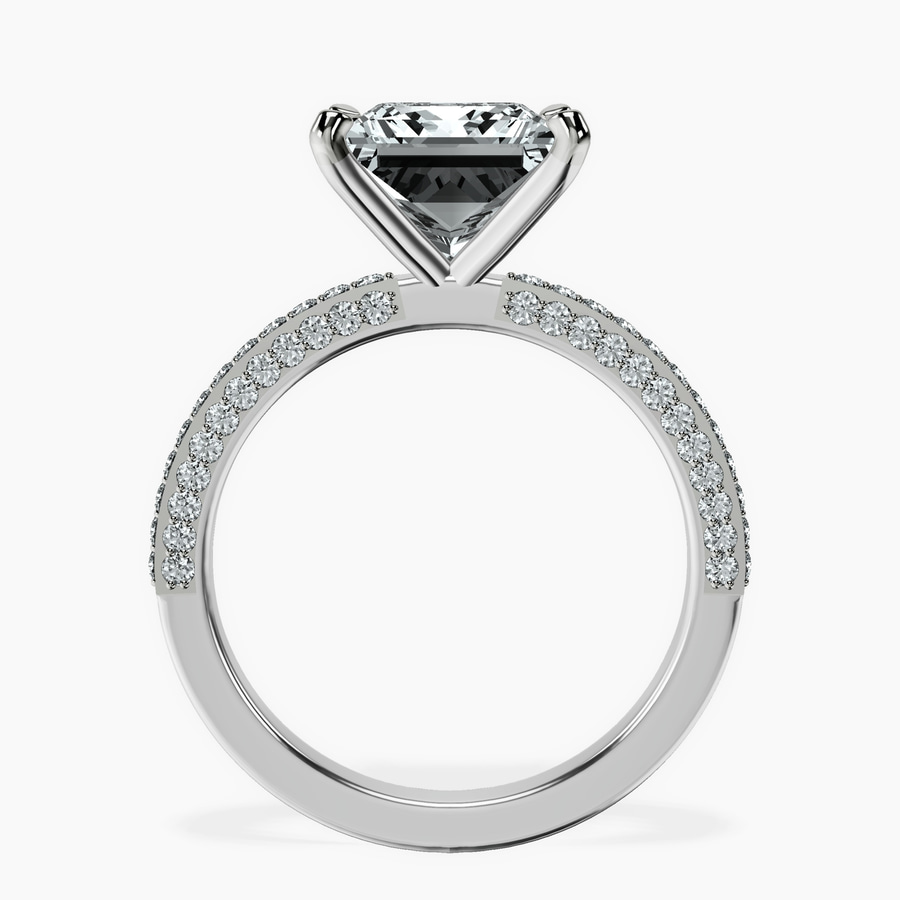 Platinum Grace Micro pavé Eternity Lab Diamond Ring side right image one