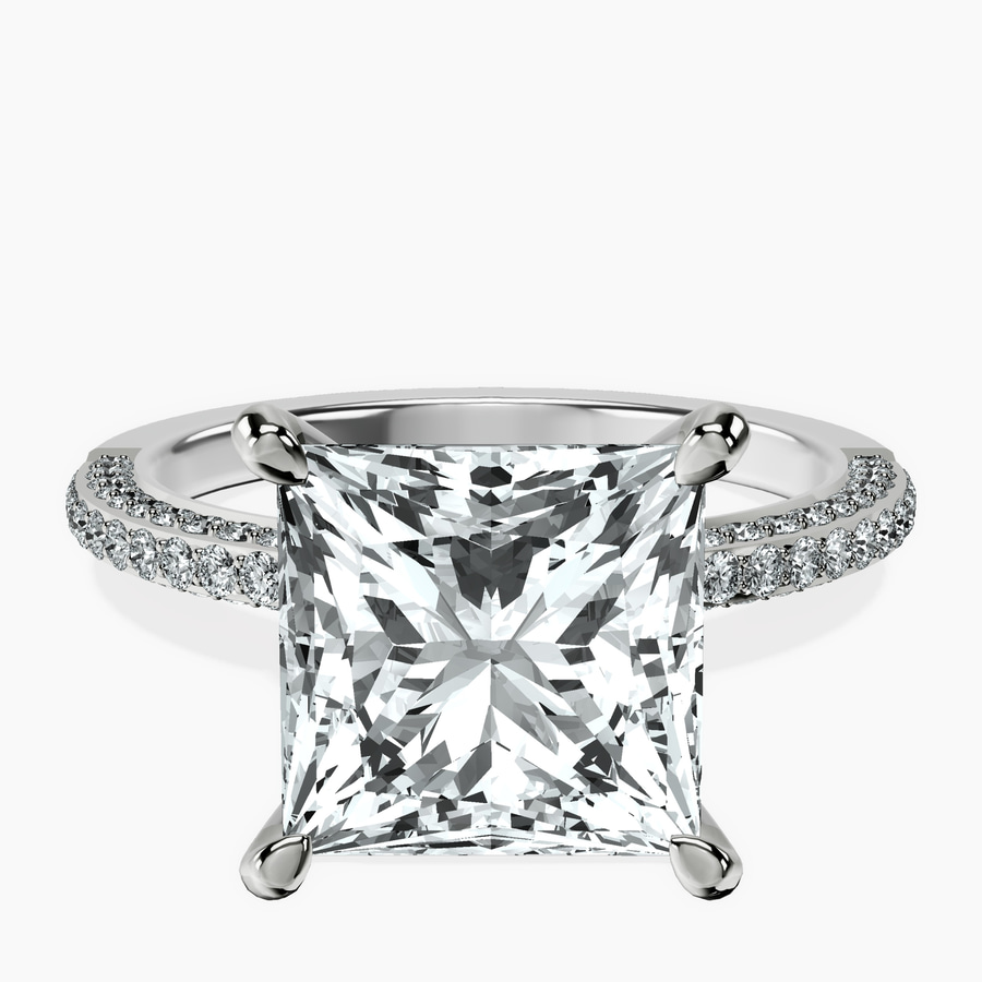 Platinum Grace Micro pavé Eternity Lab Diamond Ring front image