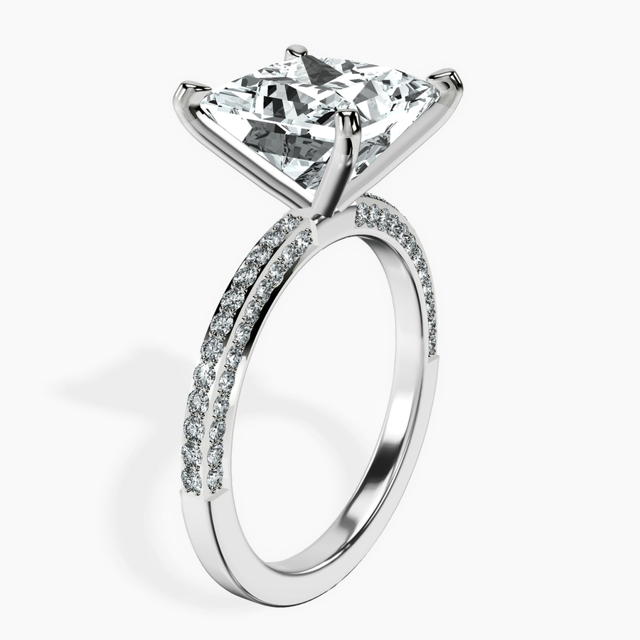 10kt White Gold Grace Micro pavé Eternity Lab Diamond Ring standing product image one