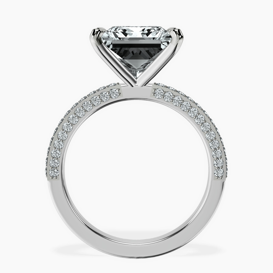 10kt White Gold Grace Micro pavé Eternity Lab Diamond Ring side right image one