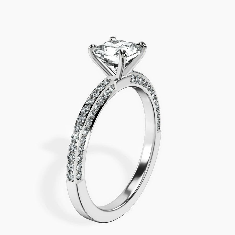 Platinum Grace Micro pavé Eternity Lab Diamond Ring standing product image one
