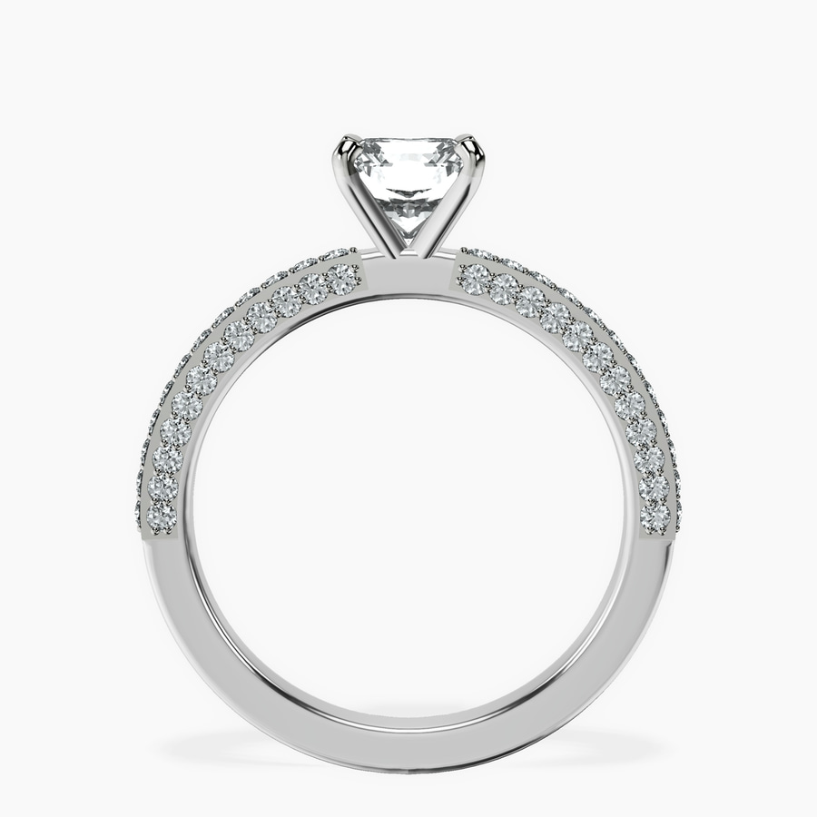 Platinum Grace Micro pavé Eternity Lab Diamond Ring side right image one