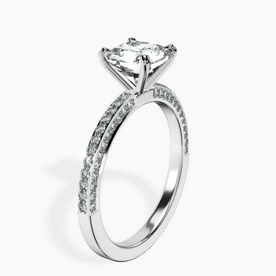 Platinum Grace Micro pavé Eternity Lab Diamond Ring standing product image one
