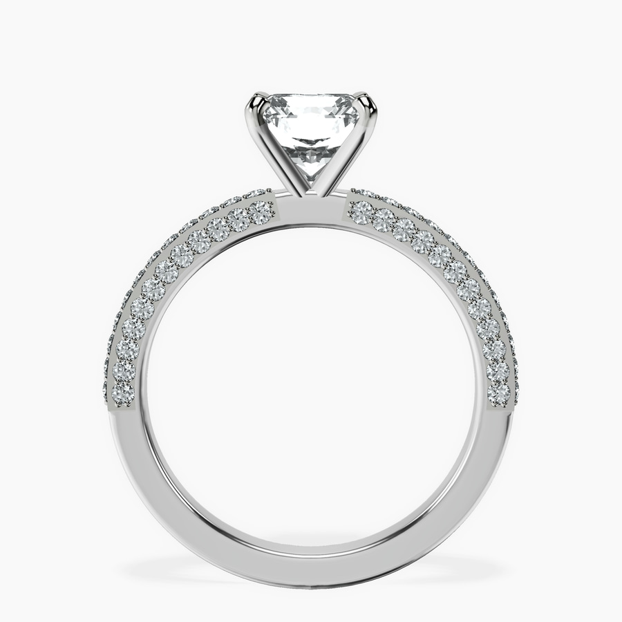 Platinum Grace Micro pavé Eternity Lab Diamond Ring side right image one