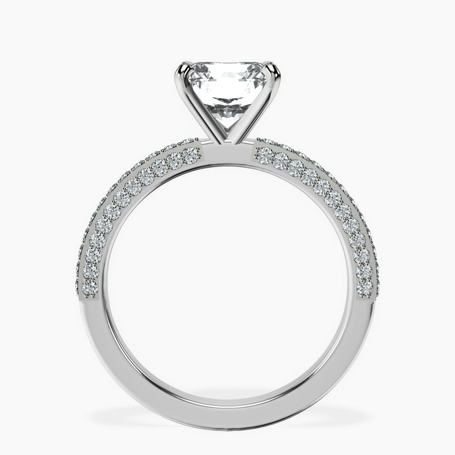 10kt White Gold Grace Micro pavé Eternity Lab Diamond Ring side right image one