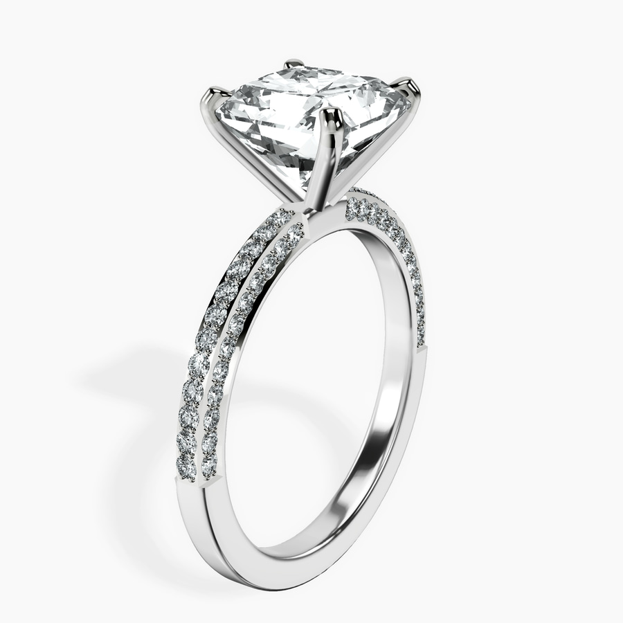 Platinum Grace Micro pavé Eternity Lab Diamond Ring standing product image one