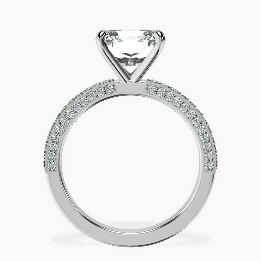 Platinum Grace Micro pavé Eternity Lab Diamond Ring side right image one