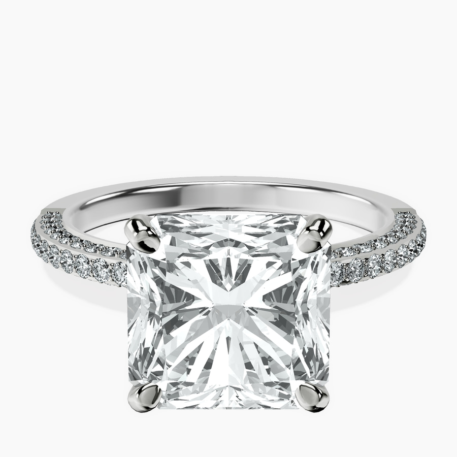 Platinum Grace Micro pavé Eternity Lab Diamond Ring front image