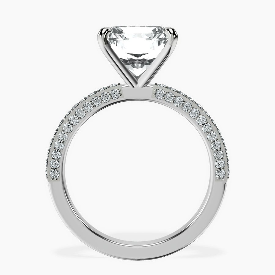 Platinum Grace Micro pavé Eternity Lab Diamond Ring side right image one