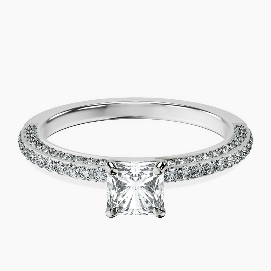 Platinum Grace Micro pavé Eternity Lab Diamond Ring front image