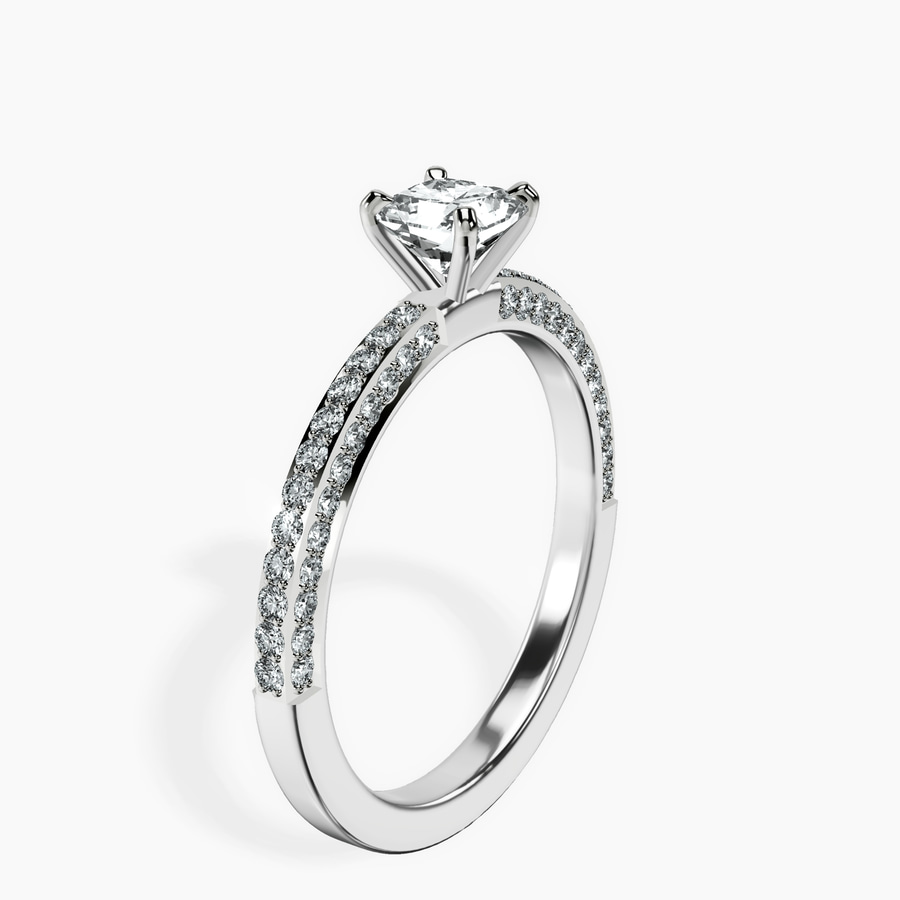 Platinum Grace Micro pavé Eternity Lab Diamond Ring standing product image one