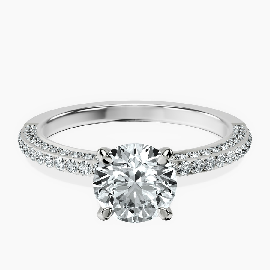 Platinum Grace Micro pavé Eternity Lab Diamond Ring front image