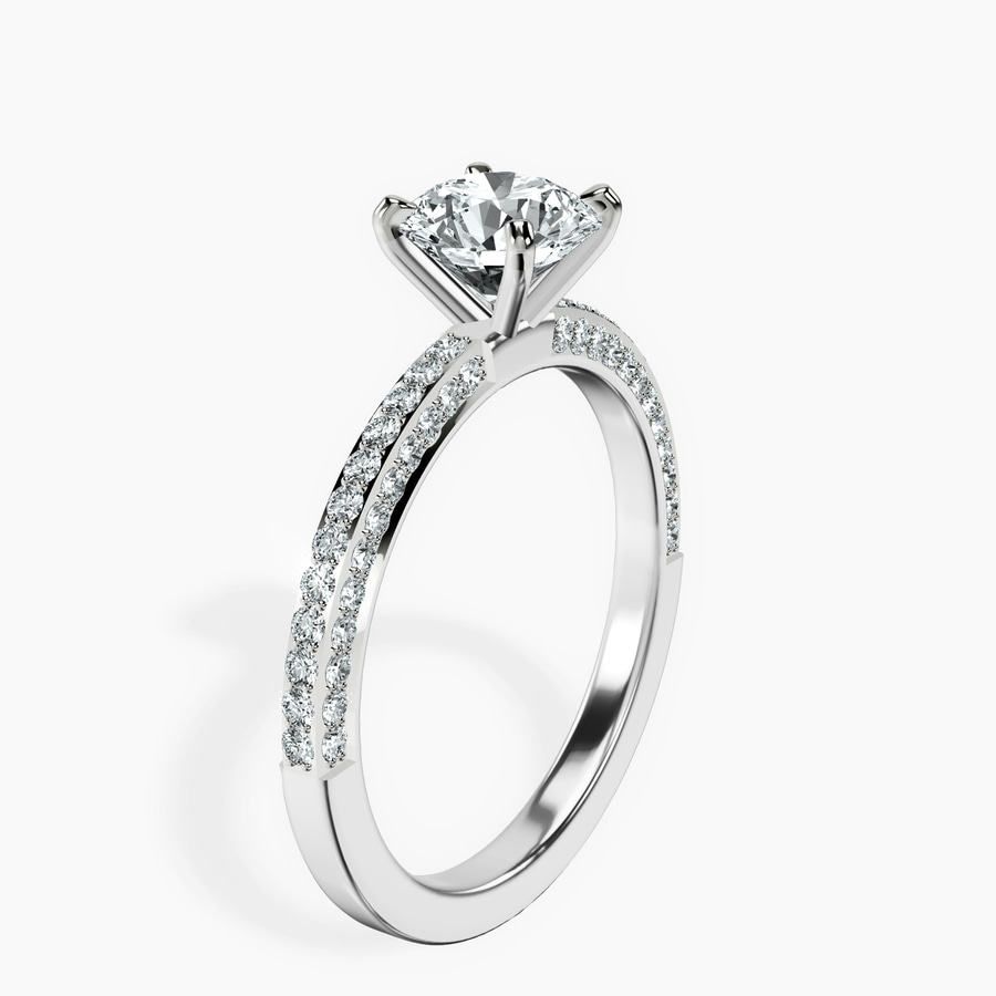 10kt White Gold Grace Micro pavé Eternity Lab Diamond Ring standing product image one