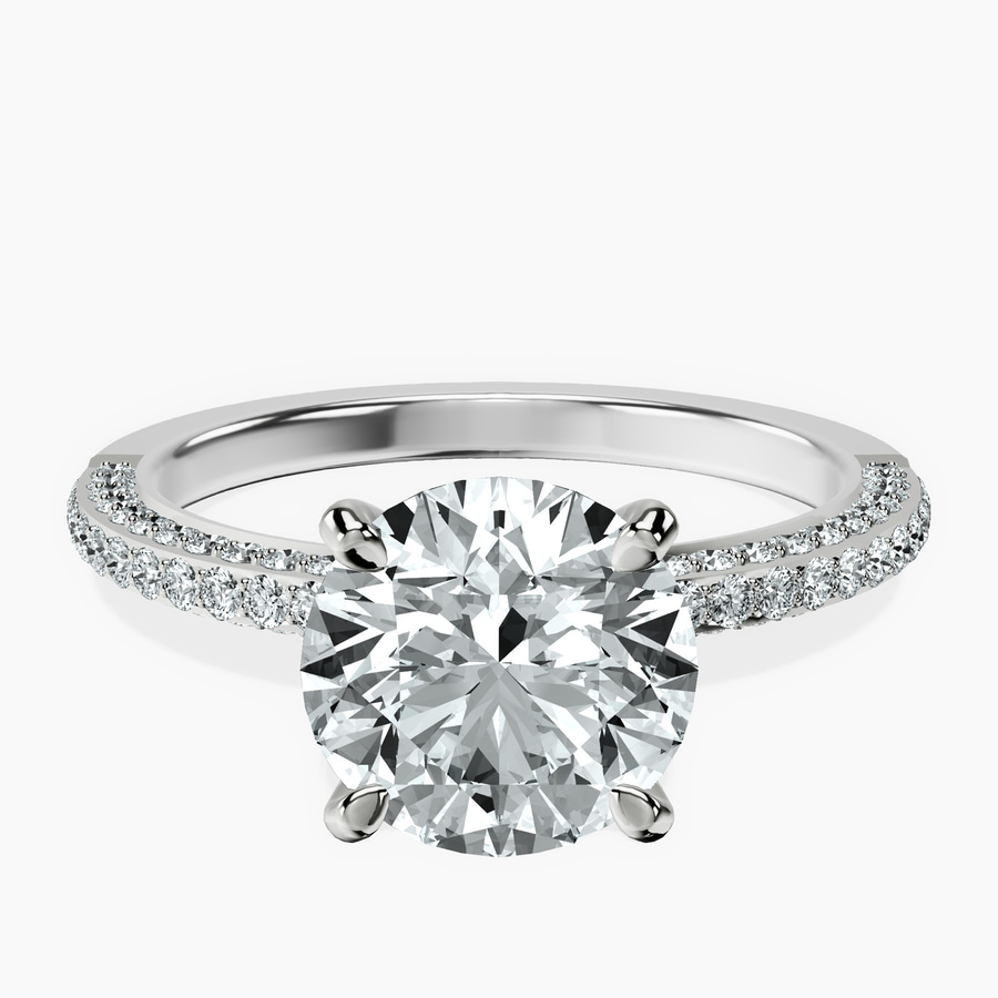 18kt White Gold Grace Micro pavé Eternity Lab Diamond Ring front image