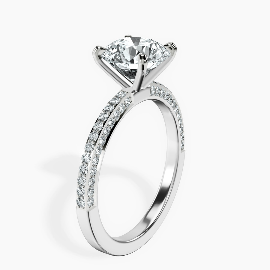 10kt White Gold Grace Micro pavé Eternity Lab Diamond Ring standing product image one
