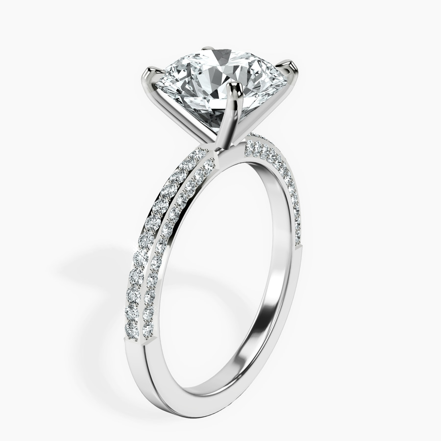 10kt White Gold Grace Micro pavé Eternity Lab Diamond Ring standing product image one