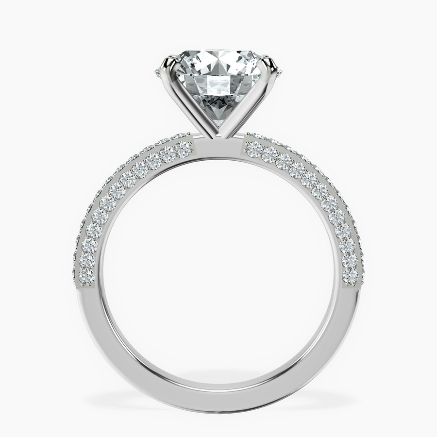 10kt White Gold Grace Micro pavé Eternity Lab Diamond Ring side right image one