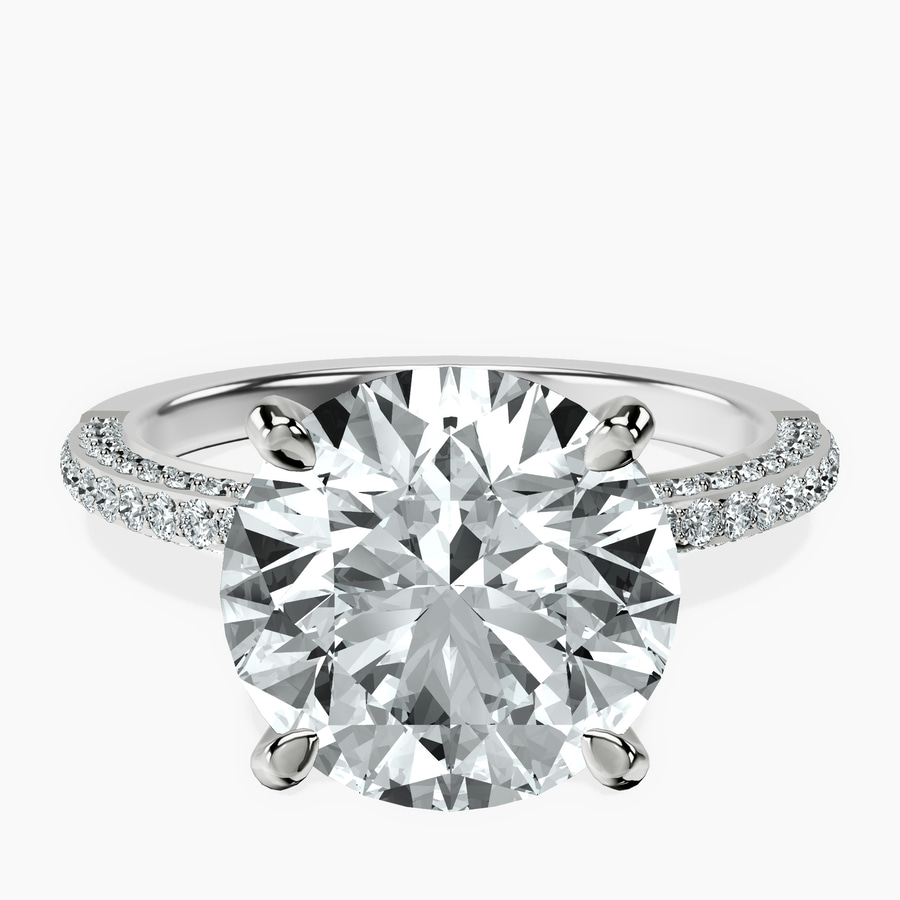 14kt White Gold Grace Micro pavé Eternity Lab Diamond Ring front image