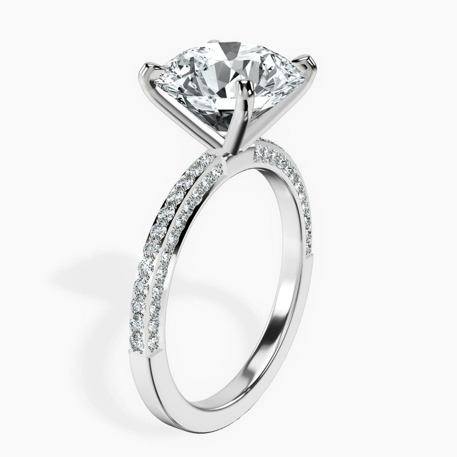10kt White Gold Grace Micro pavé Eternity Lab Diamond Ring standing product image one
