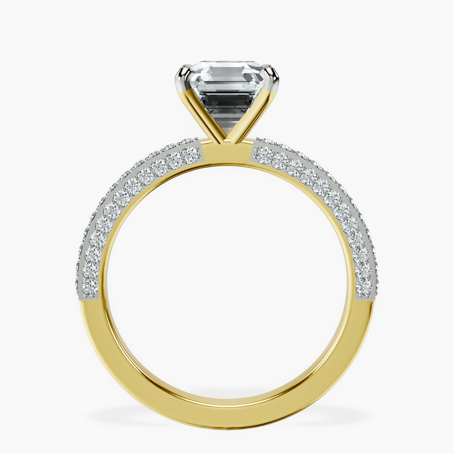 14kt Yellow Gold Grace Micro pavé Eternity Lab Diamond Ring side right image one
