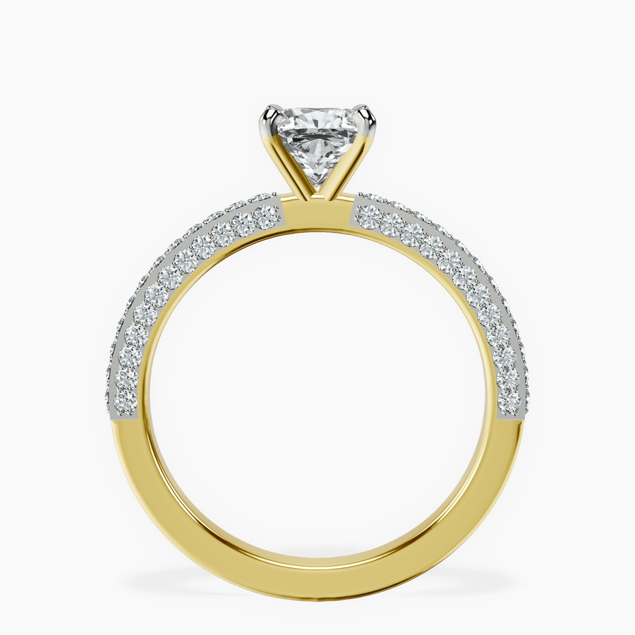 18kt Yellow Gold Grace Micro pavé Eternity Lab Diamond Ring side right image one