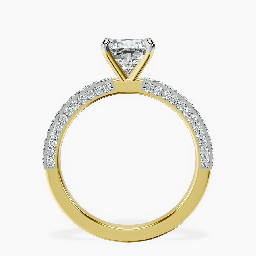 18ct Yellow Gold Grace Micro pavé Eternity Lab Diamond Ring side right image one