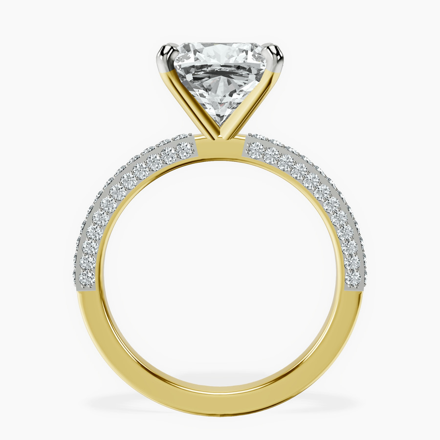 14kt Yellow Gold Grace Micro pavé Eternity Lab Diamond Ring side right image one