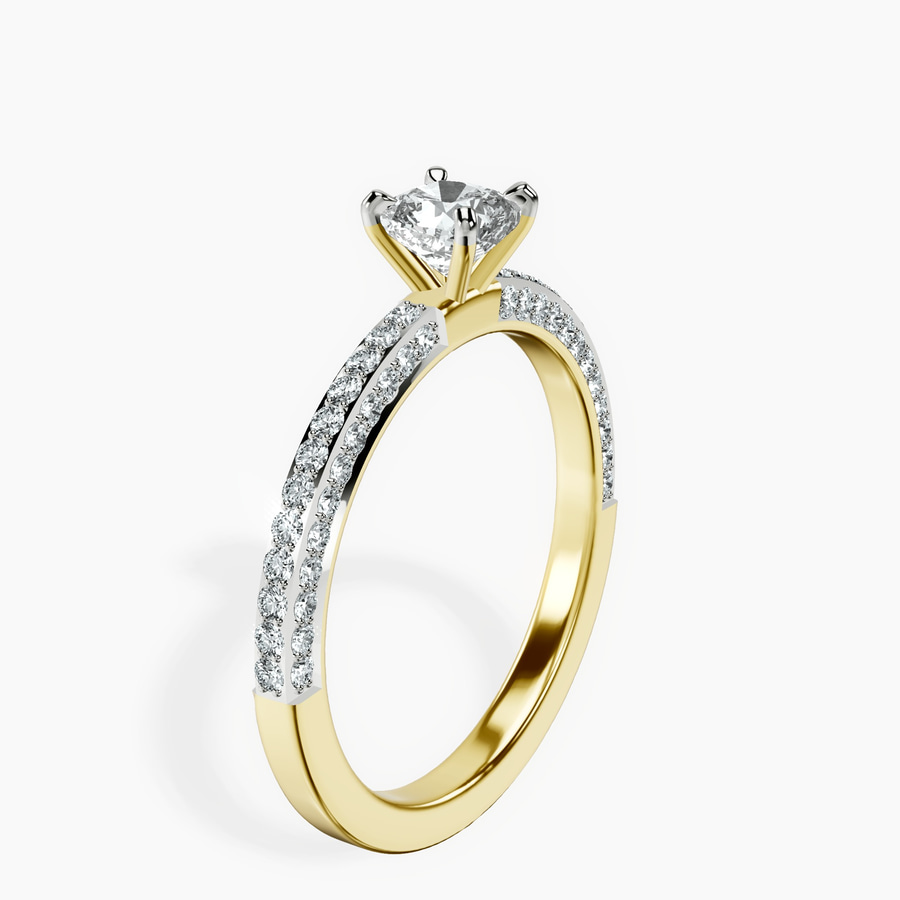 14kt Yellow Gold Grace Micro pavé Eternity Lab Diamond Ring standing product image one