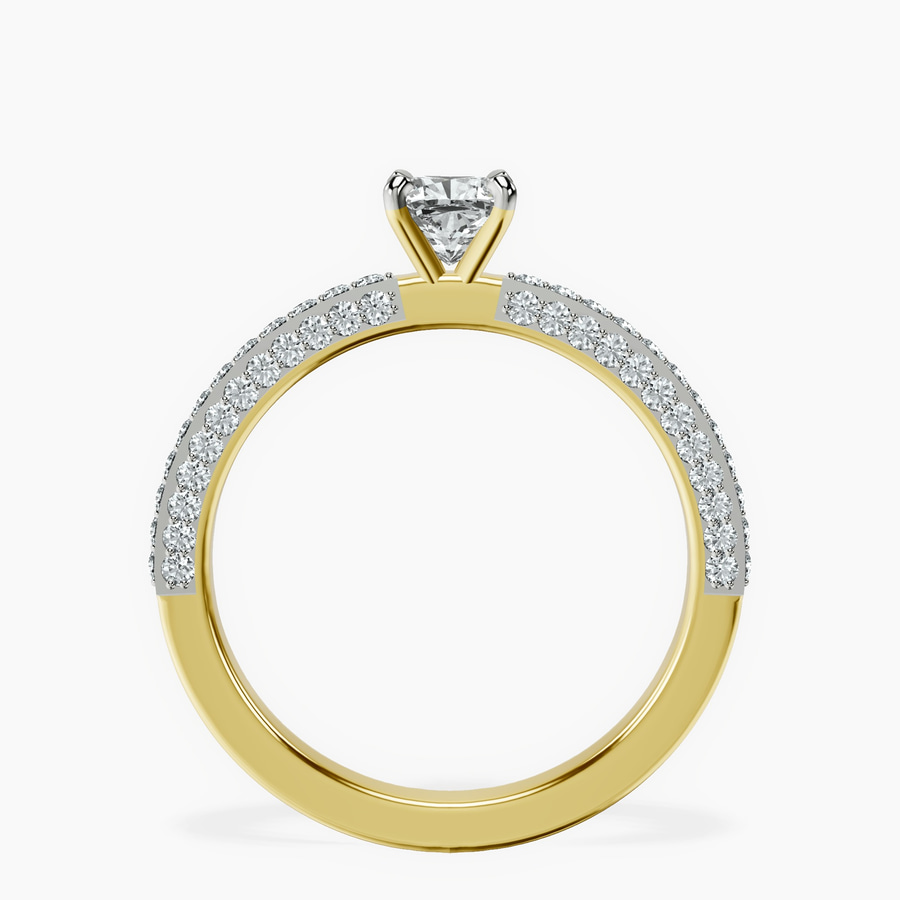 14kt Yellow Gold Grace Micro pavé Eternity Lab Diamond Ring side right image one