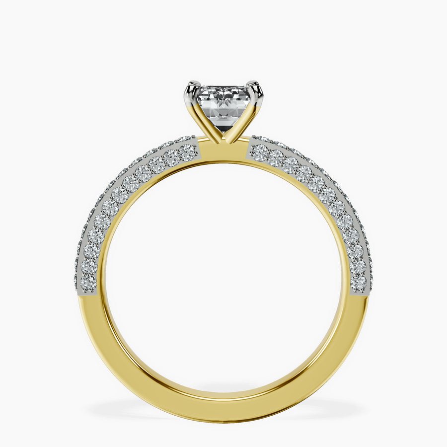 14kt Yellow Gold Grace Micro pavé Eternity Lab Diamond Ring side right image one