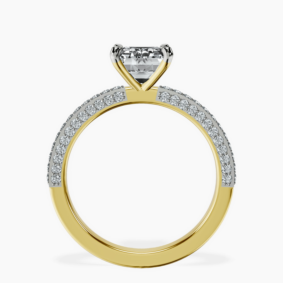 18kt Yellow Gold Grace Micro pavé Eternity Lab Diamond Ring side right image one