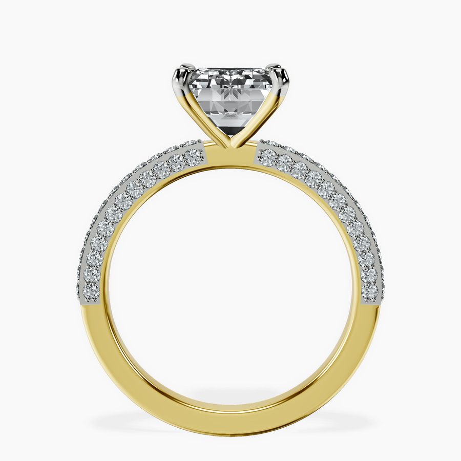 18kt Yellow Gold Grace Micro pavé Eternity Lab Diamond Ring side right image one