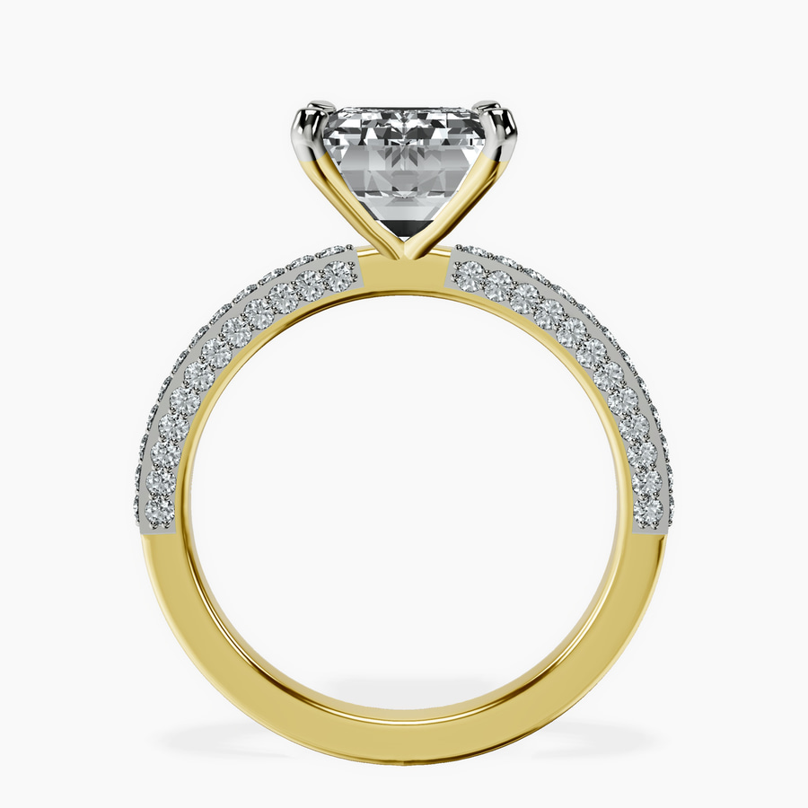 18kt Yellow Gold Grace Micro pavé Eternity Lab Diamond Ring side right image one