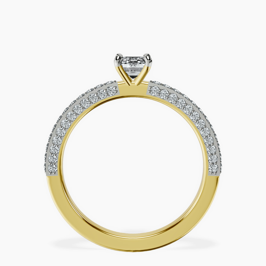18kt Yellow Gold Grace Micro pavé Eternity Lab Diamond Ring side right image one