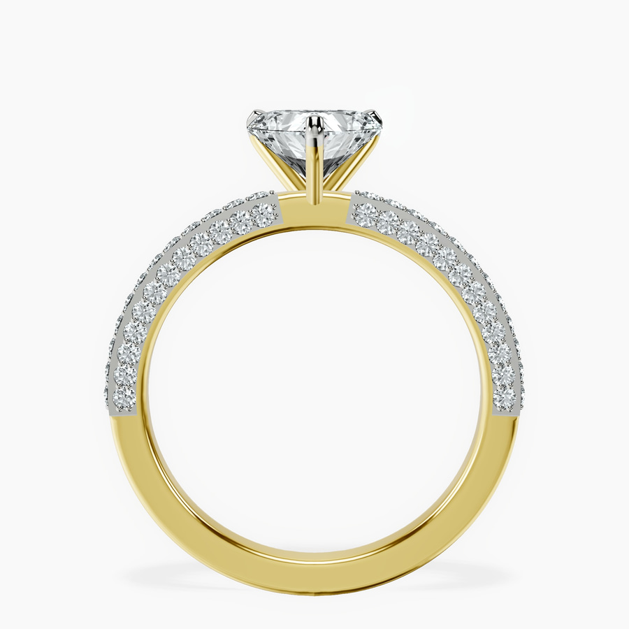 14kt Yellow Gold Grace Micro pavé Eternity Lab Diamond Ring side right image one