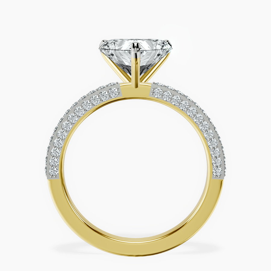 14kt Yellow Gold Grace Micro pavé Eternity Lab Diamond Ring side right image one